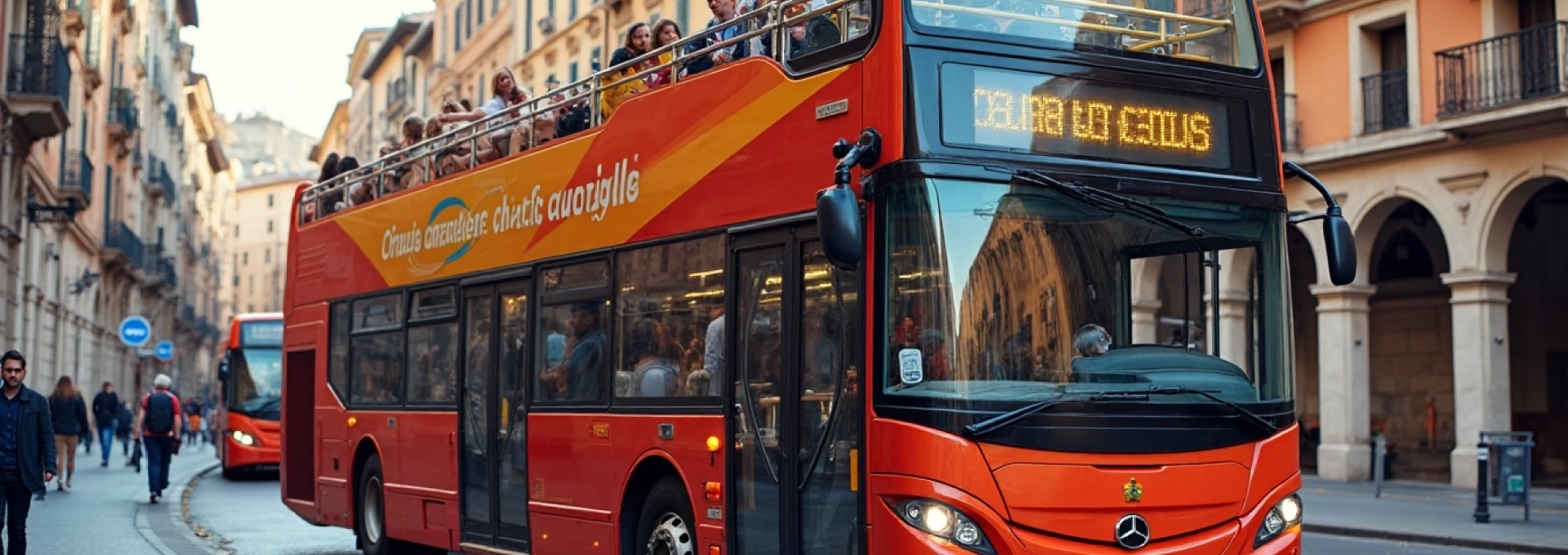 Sali su un autobus turistico e scopri la città senza stress